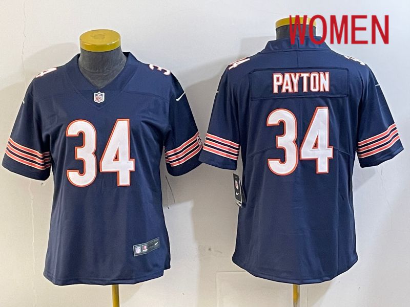 Women Chicago Bears #34 Payton Blue 2024 Nike Limited NFL Jersey style 1